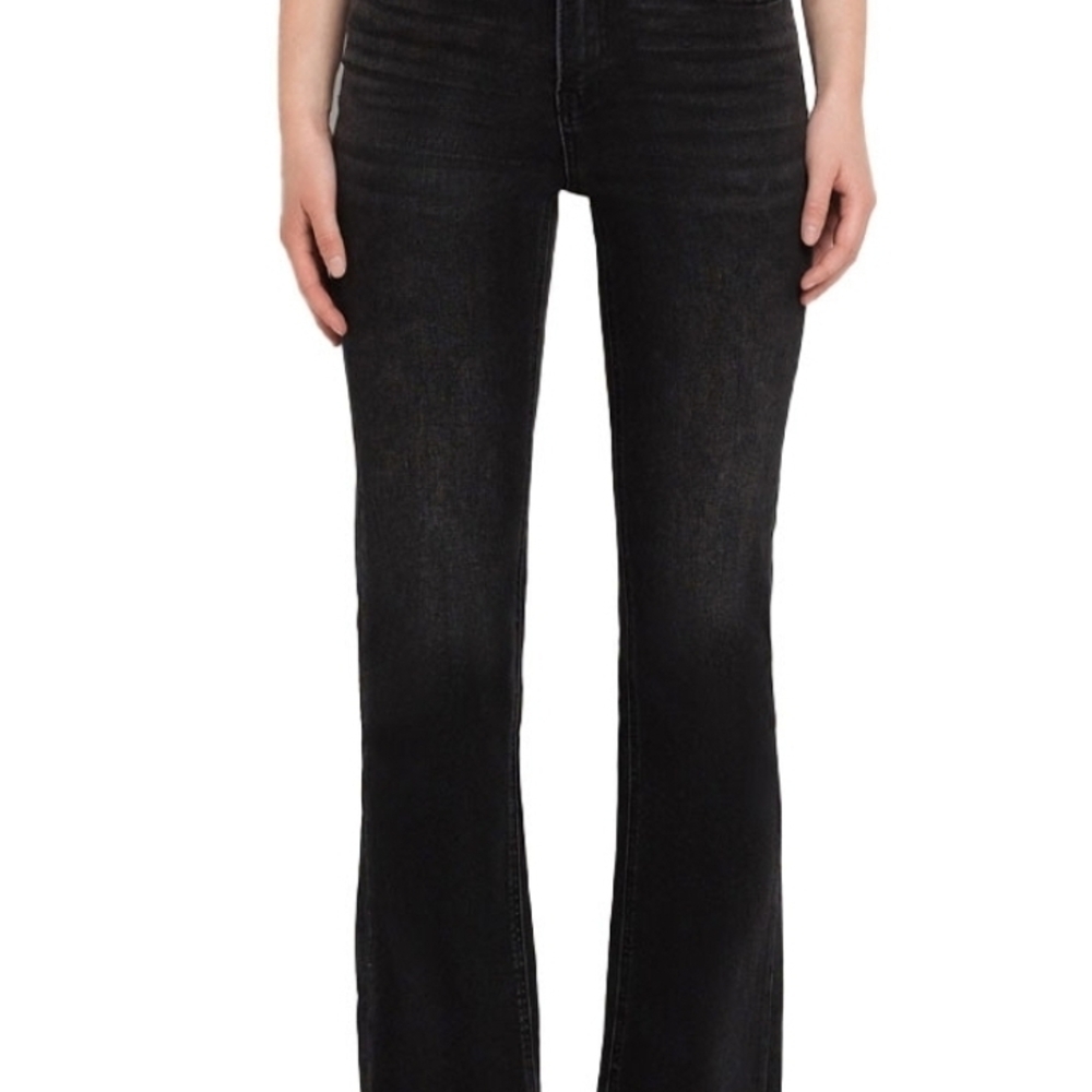 High-Rise Black Flare Jeans for Women